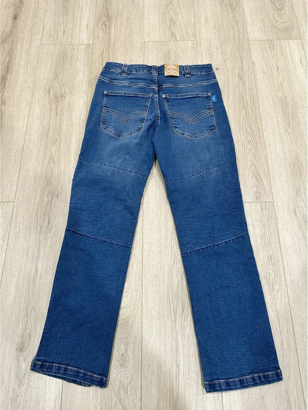 NWT No Limbits Blue Dark wash Denim Jeans Stretch Hidden Zippers Mens 30x30